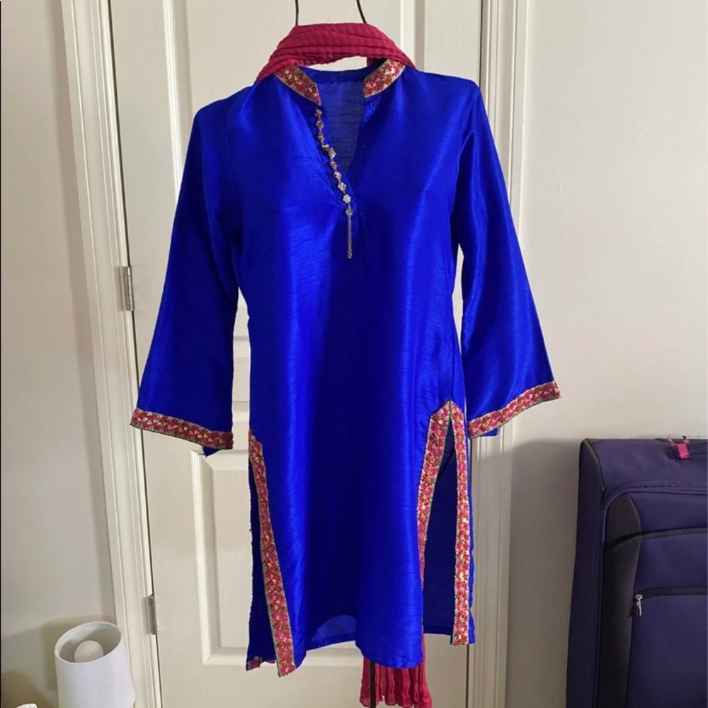 Pakistani Royal Blue Shalwar Kameez